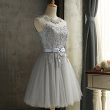 Knee-Length, Organza Bridesmaid Dress