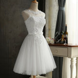 Knee-Length, Organza Bridesmaid Dress