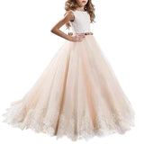 Kids Bridesmaid Flower Girls Wedding Dresses For Party Dress Summer Children Clothes Princess Dress For Girls 8 10 12 Year