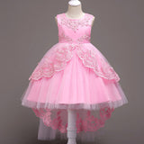 Kids Bridesmaid Flower Girls Wedding Dresses For Party Dress Summer Children Clothes Princess Dress For Girls 8 10 12 Year