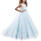 Kids Bridesmaid Flower Girls Wedding Dresses For Party Dress Summer Children Clothes Princess Dress For Girls 8 10 12 Year