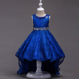 Kids Bridesmaid Flower Girls Wedding Dresses For Party Dress Summer Children Clothes Princess Dress For Girls 8 10 12 Year