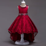 Kids Bridesmaid Flower Girls Wedding Dresses For Party Dress Summer Children Clothes Princess Dress For Girls 8 10 12 Year