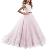 Kids Bridesmaid Flower Girls Wedding Dresses For Party Dress Summer Children Clothes Princess Dress For Girls 8 10 12 Year