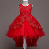 Kids Bridesmaid Flower Girls Wedding Dresses For Party Dress Summer Children Clothes Princess Dress For Girls 8 10 12 Year