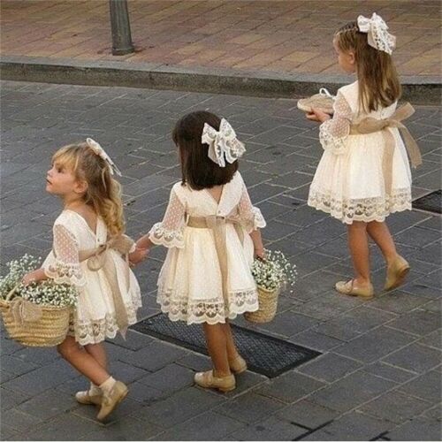 Cute White Flower Girl Dress With Bow
