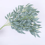5 branches artificial willow bouquet silk fake leaves green faux foliage wedding decoration plant party arrangement