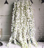 120cm long Artificial Wisteria Flower Vine Silk Hydrangea rattan DIY Wedding birthday party Decoration Wall backdrop flowers