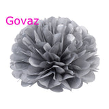 Govaz Wedding Decoration Event Accessories 20 25 30cm Pom Pom Tissue Paper Pompom Ball for Bridal Shower
