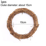 10-30cm Natural Rattan Wreath for DIY Wedding Wreath Craft