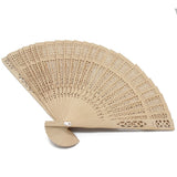 50Pcs Personalized Engraved Wood Folding Hand Fan Wooden Fold Fans Customized Wedding Party Gift Decor Favors Organza bag