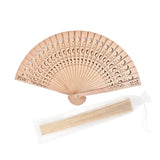 50Pcs Personalized Engraved Wood Folding Hand Fan Wooden Fold Fans Customized Wedding Party Gift Decor Favors Organza bag