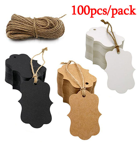 300pcs Kraft paper blank gift tags for Christmas day wedding party favors DIY personalized gift wedding gifts for guests