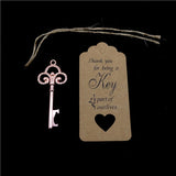 50pcs DIY Wedding Decoration 5 Colors Vintage Key Bottle Opener with Thank You Paper Tags Wedding Party Deco Favors and Gifts