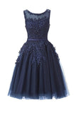 Knee Length Illusion Bridesmaids Dress