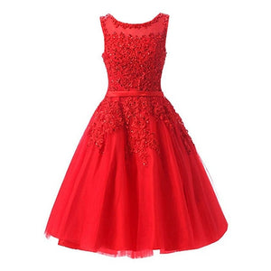 Knee Length Illusion Bridesmaids Dress