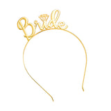 Wedding Hair Accessories Gold Bride to Be Set Bridesmaid Bridal Shower Hen Party Rhinestone Tiara Crown Bachelorette Party Favor