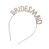 Wedding Hair Accessories Gold Bride to Be Set Bridesmaid Bridal Shower Hen Party Rhinestone Tiara Crown Bachelorette Party Favor