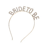 Wedding Hair Accessories Gold Bride to Be Set Bridesmaid Bridal Shower Hen Party Rhinestone Tiara Crown Bachelorette Party Favor