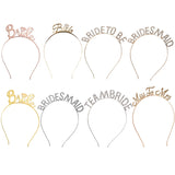 Wedding Hair Accessories Gold Bride to Be Set Bridesmaid Bridal Shower Hen Party Rhinestone Tiara Crown Bachelorette Party Favor