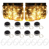 8 Solar Powered Mason Jar Lights